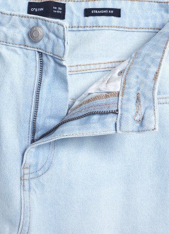 Прямые джинсы с высокой посадкой