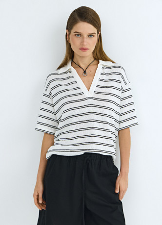 Трикотажное поло из вискозы