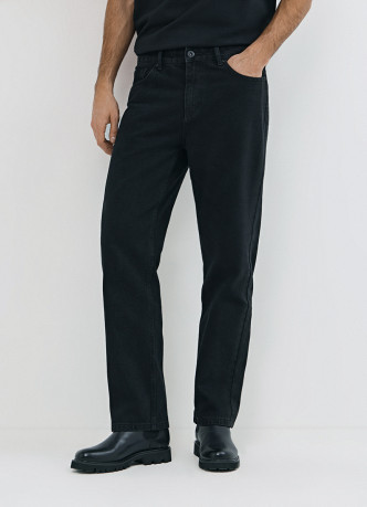 Джинсы Straight с накатом