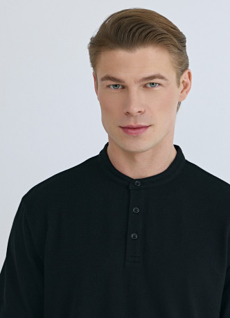 Поло с воротником-стойкой