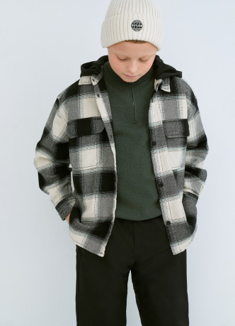 Куртка-рубашка с капюшоном для мальчиков