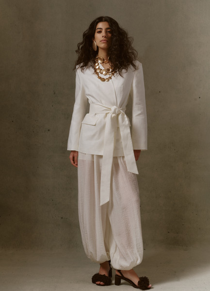 Брюки-алладины из лиоцелла, Бежевый