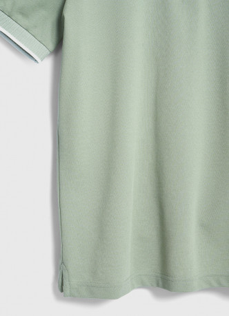 Поло из плотного шелковистого пике