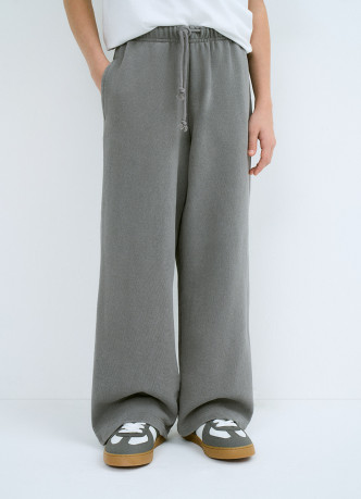 Широкие трикотажные брюки для девочек