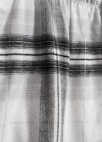 Пижамные шорты в клетку из фланели