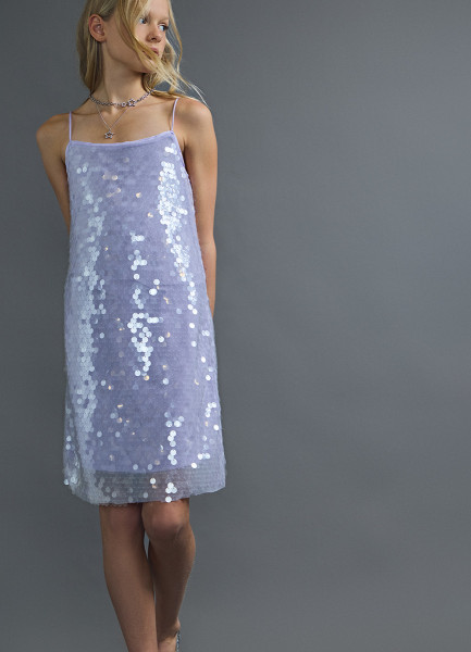 

Платье с пайетками для девочек, Фиолетовый