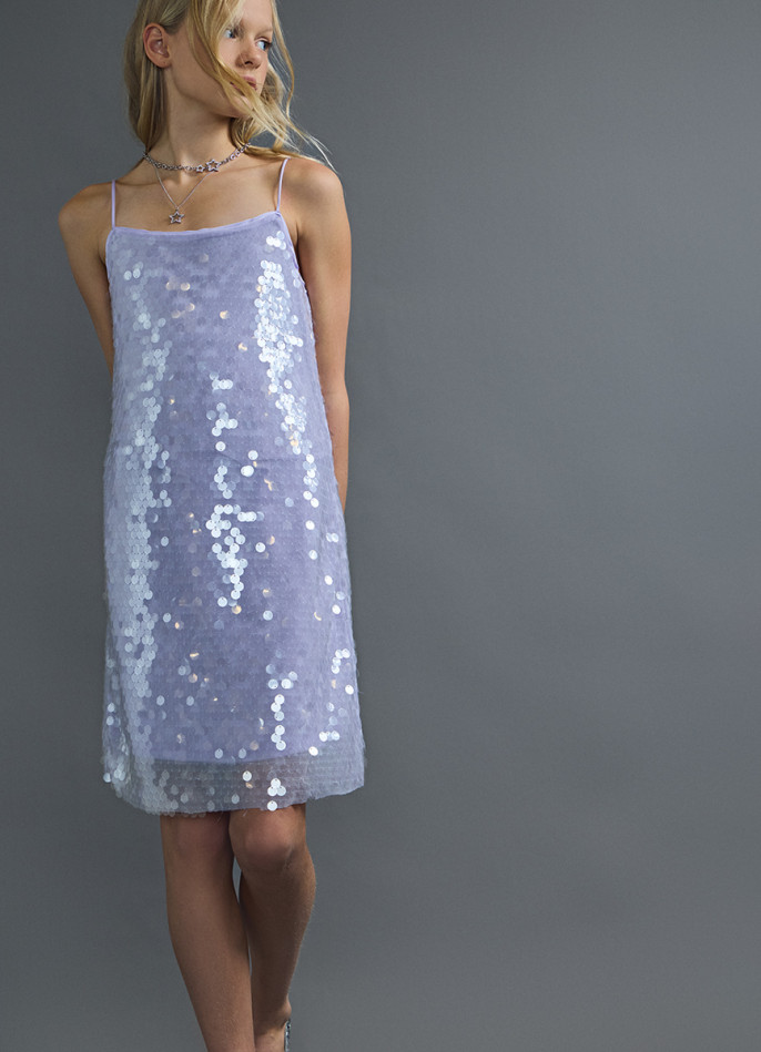 Платье с пайетками для девочек