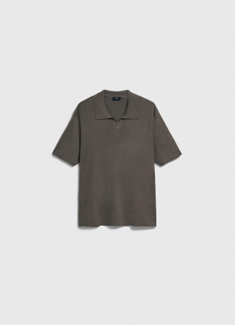 Вязаное поло с коротким рукавом