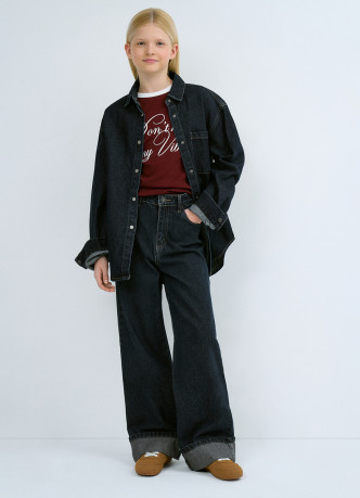 Джинсы Wide leg для девочек