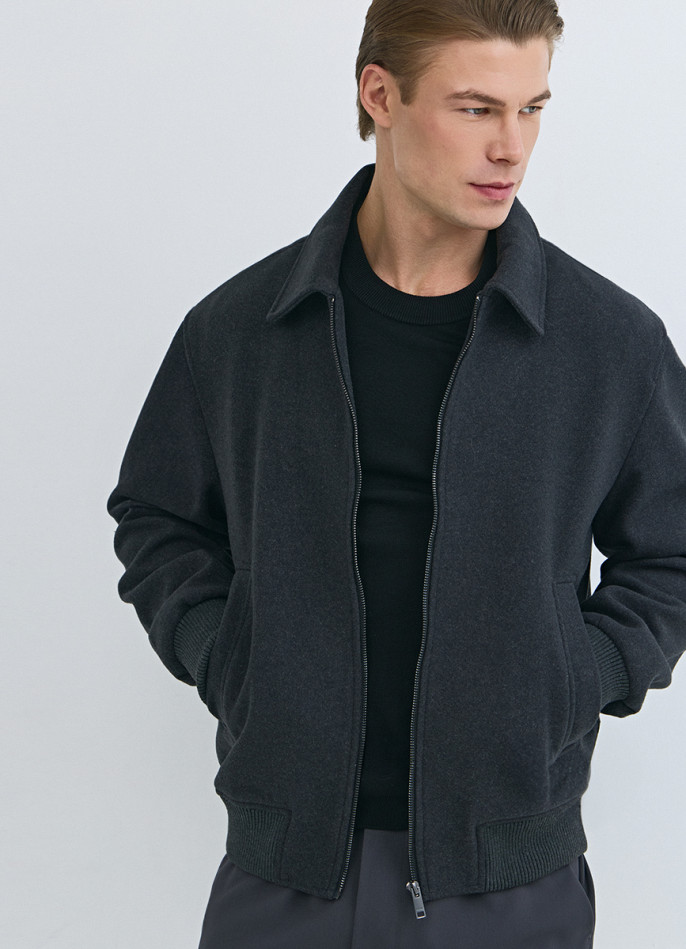 Куртка из пальтовой ткани