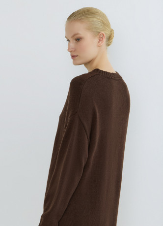 Вязаное платье с бахромой