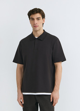 Поло с имитацией второго слоя