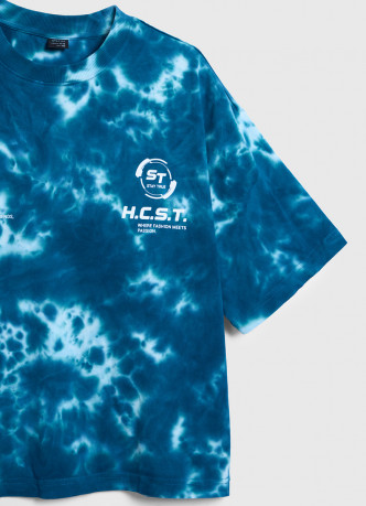 Объёмная футболка с эффектом тай-дай для мальчиков