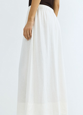 Юбка изо льна с поясом на кулиске