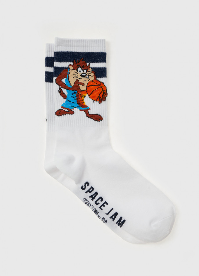 Носки в рубчик с рисунком Space Jam