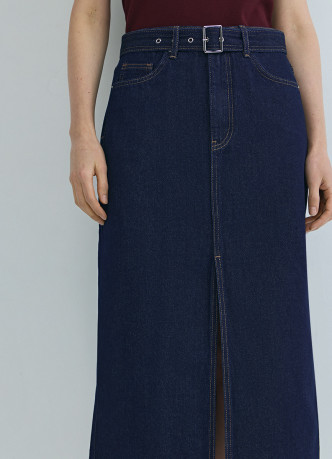 Джинсовая юбка миди