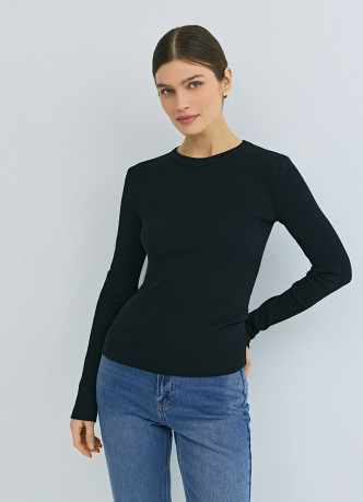 Лонгслив в рубчик