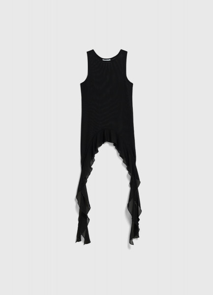 

Блузка с воланами для девочек, Черный