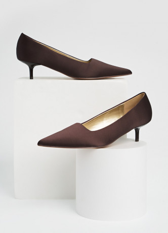 Сатиновые туфли-лодочки