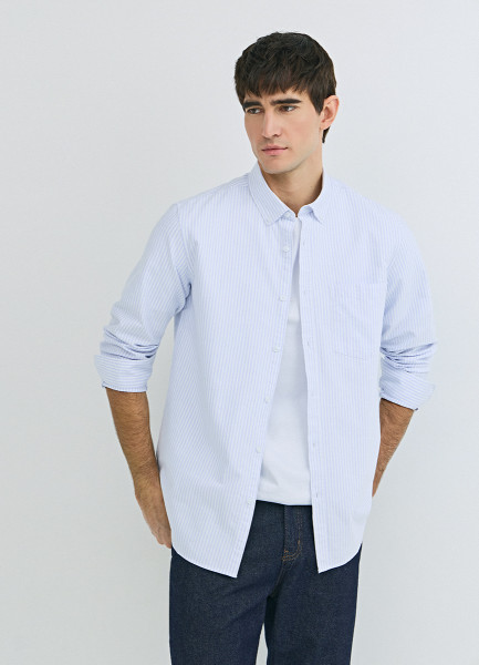 

Рубашка из ткани оксфорд, Голубой
