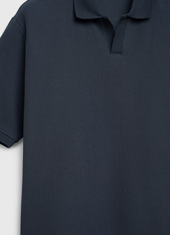 Поло из текстурной хлопковой ткани