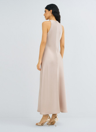 Сатиновое платье макси