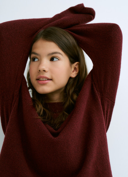 

Вязаный джемпер для девочек, Фиолетовый