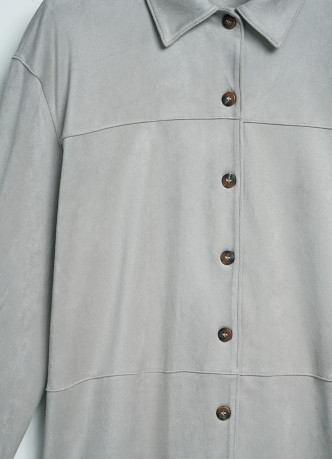 Рубашка из искусственной замши