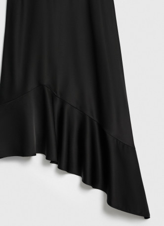 Атласная юбка миди А-силуэта