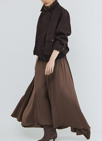 Юбка из ткани с жатым эффектом