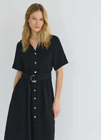 Платье-рубашка со съемным поясом
