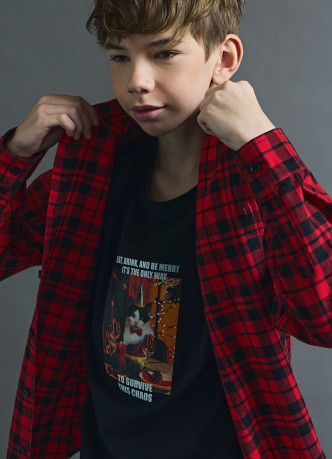 Рубашка в клетку для мальчиков