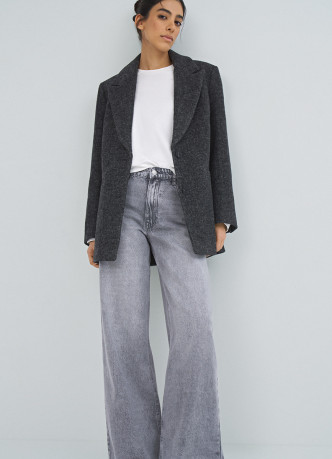 Ультраширокие джинсы с высокой посадкой