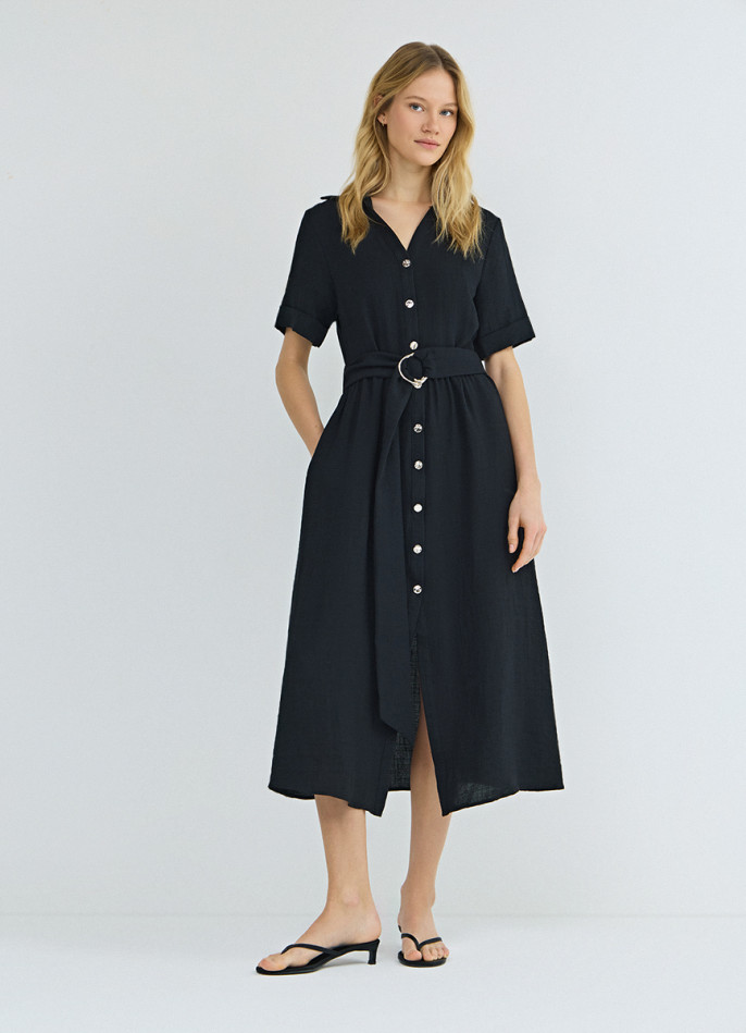 Платье-рубашка со съемным поясом