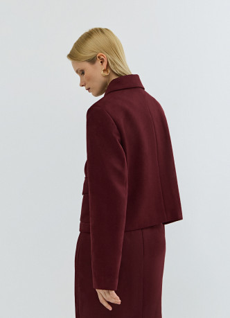 Укороченный жакет из искусственной замши