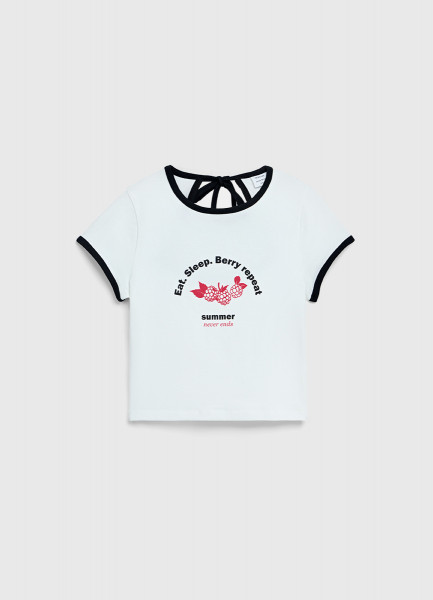 

Футболка с открытой спиной для девочек, Черный