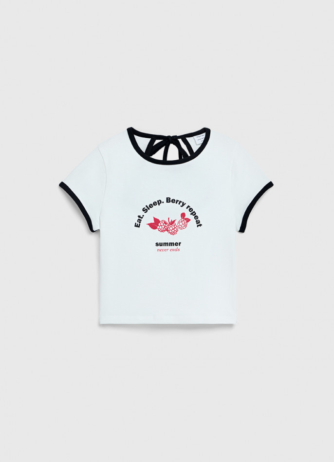 Футболка с открытой спиной для девочек