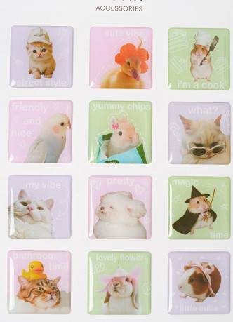 Наклейки для девочек, 12 штук