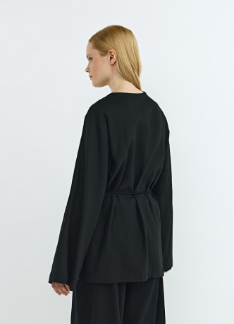 Рубашка изо льна с завязкой