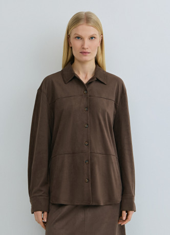 Рубашка из искусственной замши