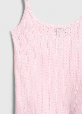 Пижамная майка из ажурного трикотажа