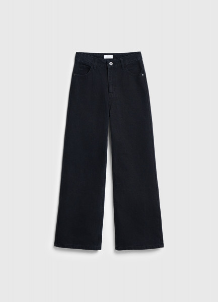 

Широкие джинсы Wide Leg для девочек, Черный