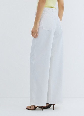 Широкие джинсы с асимметричной застёжкой