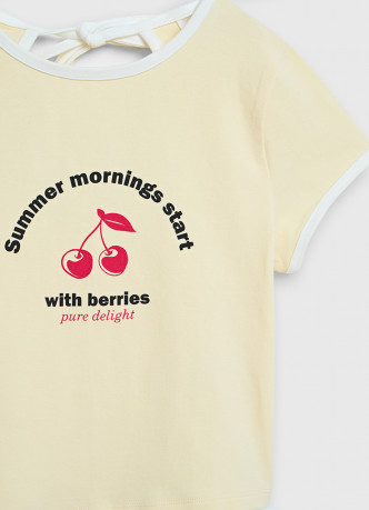 Футболка с открытой спиной для девочек