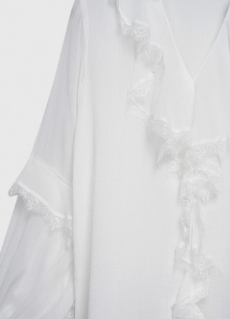 Блузка из шифона с рюшами