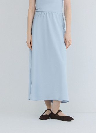 Атласная юбка миди А-силуэта