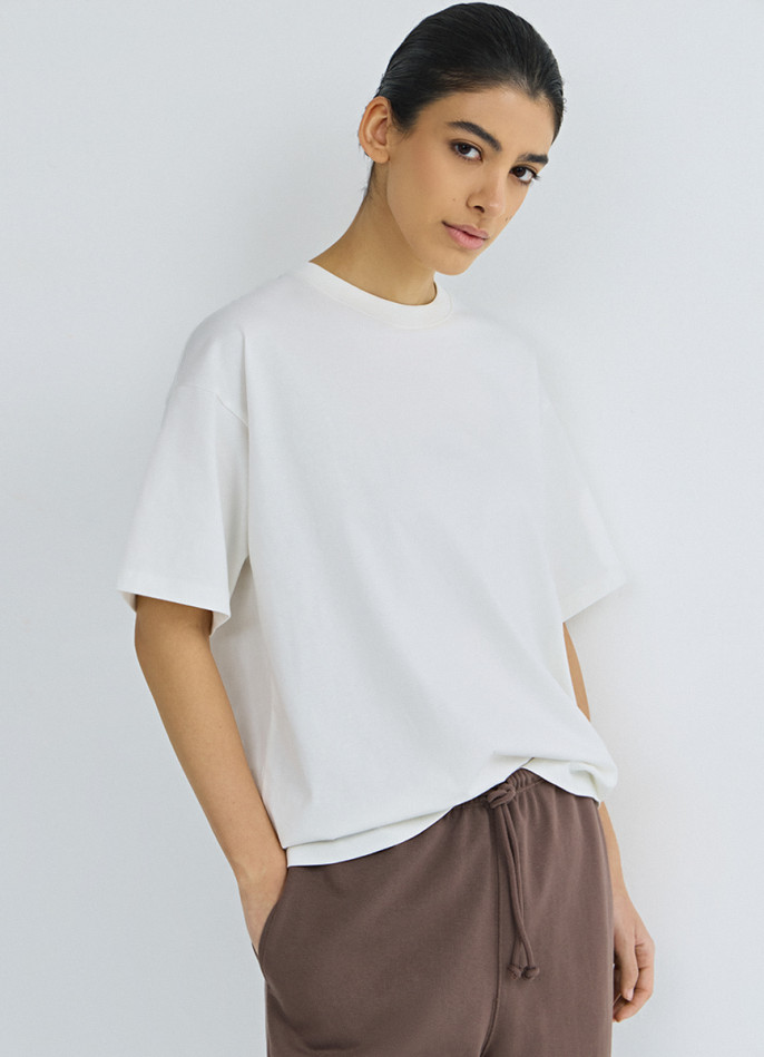 Хлопковая футболка свободного кроя