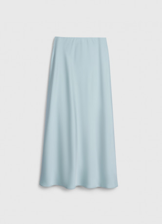 Сатиновая юбка миди А-силуэта