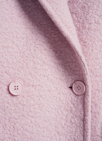 Длинное двубортное пальто из шерсти