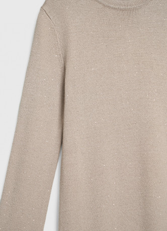 Вязаное платье с пайетками